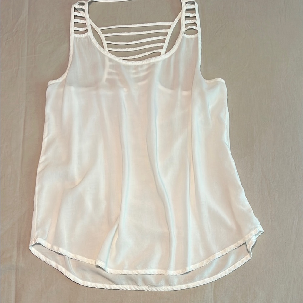 White Strappy Tank Top